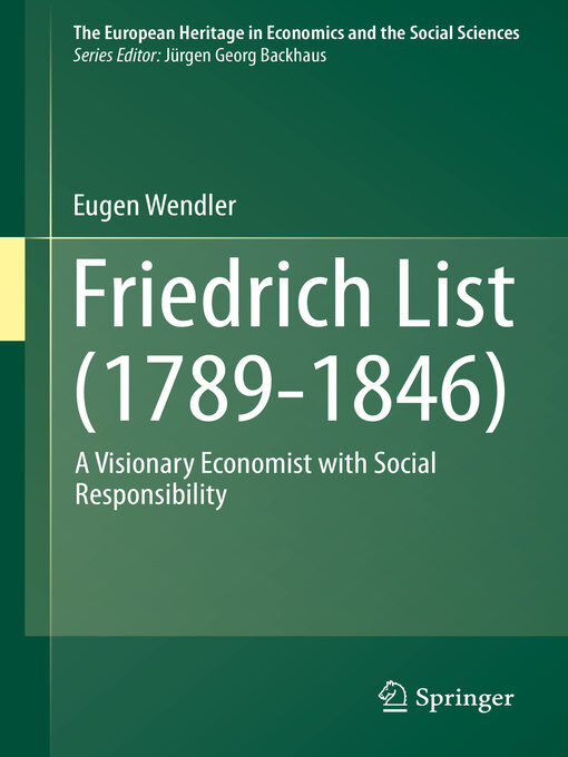 Title details for Friedrich List (1789-1846) by Eugen Wendler - Wait list